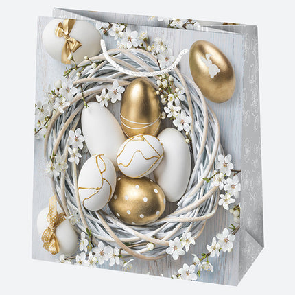 Húsvét Spring papír ajándéktasak, ajándékzacskó 15,5x15,5x8 cm