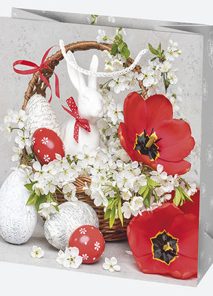 Húsvét Spring papír ajándéktasak, ajándékzacskó 15,5x15,5x8 cm