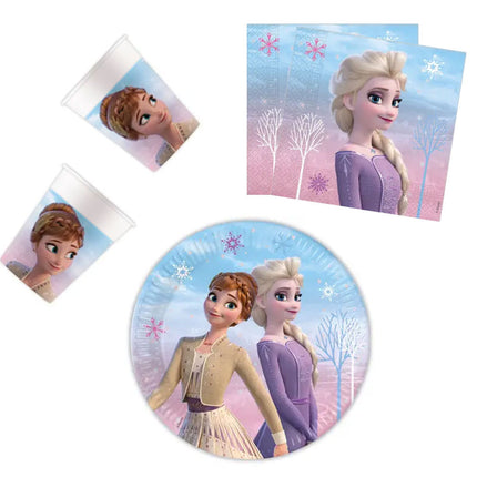 Disney Jégvarázs Wind party szett 36 db-os 23 cm-es tányérral