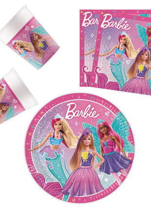 Barbie Fantasy party szett 36 db-os 23 cm-es tányérral