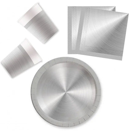Next Generation Silver, Ezüst party szett 36 db-os 23 cm-es tányérral
