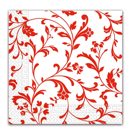 Piros mintás Arabesque Red szalvéta 20 db-os 33x33 cm FSC