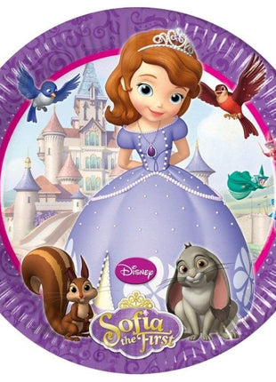 Disney Szófia Friends papírtányér 8 db-os 23 cm