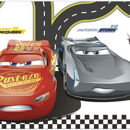 Disney Verdák Arena Race műanyag asztalterítő 120x180 cm