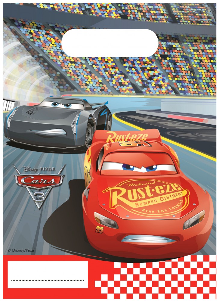 Disney Verdák Arena Race ajándéktasak, ajándékzacskó 6 db-os