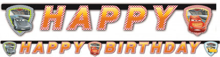 Disney Verdák Arena Race Happy Birthday felirat 200 cm