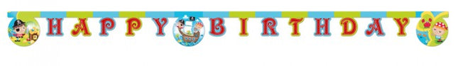 Kalóz Treasure Hunt Happy Birthday felirat