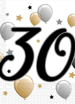 Happy Birthday 30 Milestone szalvéta 20 db-os 33x33 cm