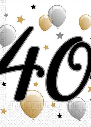 Happy Birthday 40 Milestone szalvéta 20 db-os 33x33 cm