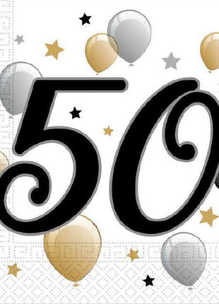 Happy Birthday 50 Milestone szalvéta 20 db-os 33x33 cm