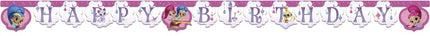 Shimmer és Shine Glitter Happy Birthday felirat