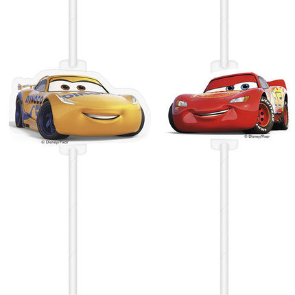 Disney Verdák Arena Race papír szívószál, 4 db-os szett