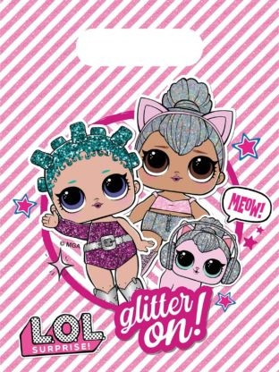 LOL Surprise Glitterati ajándéktasak, ajándékzacskó 6 db-os