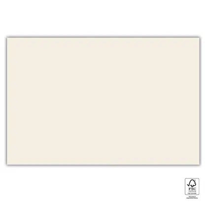Unicolour Cream, Krémszínű papír asztalterítő 120x180 cm FSC