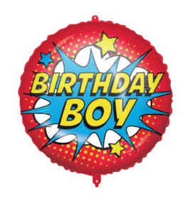 Happy Birthday Superhero fólia lufi 46 cm