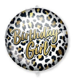 Birthday Girl Leopard fólia lufi 46 cm