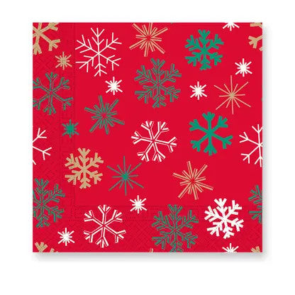 Karácsonyi Colorful Snowflakes szalvéta 20 db-os 33x33 cm