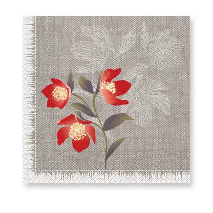 Pipacs Poppies szalvéta 20 db-os, 33x33 cm FSC