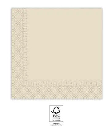 Bézs Unicolour Beige szalvéta 20 db-os 33x33 cm FSC