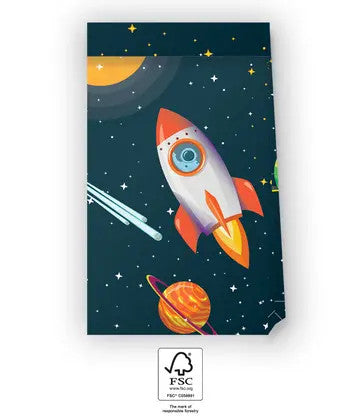 Űr Rocket Space papírzacskó 4 db-os FSC