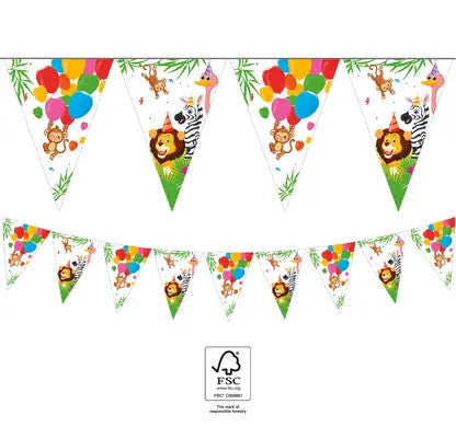 Dzsungel Balloons zászlófüzér FSC 2,3 m