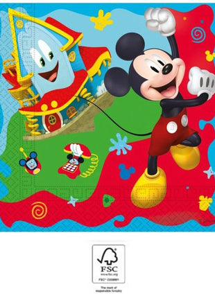 Disney Mickey Rock the House szalvéta 20 db-os 33x33 cm FSC