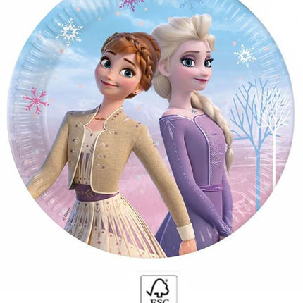 Disney Jégvarázs Wind papírtányér 8 db-os 23 cm FSC