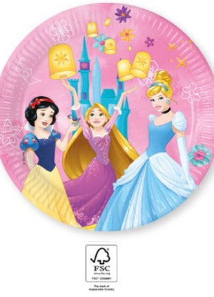 Disney Hercegnők Live Your Story papírtányér 8 db-os 23 cm FSC