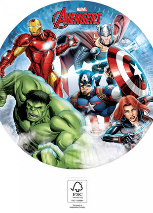 Bosszúállók Infinity Stones papírtányér 8 db-os 23 cm FSC