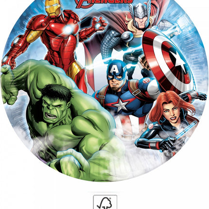 Bosszúállók Infinity Stones papírtányér 8 db-os 23 cm FSC