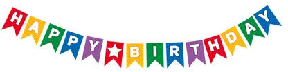 Happy Birthday Multicolor papír felirat 2,3 m