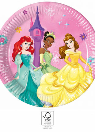Disney Hercegnők Live Your Story papírtányér 8 db-os 20 cm FSC