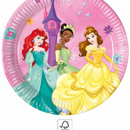 Disney Hercegnők Live Your Story papírtányér 8 db-os 20 cm FSC