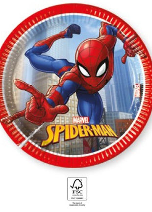 Pókember Crime Fighter papírtányér 8 db-os 20 cm FSC