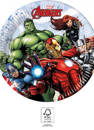 Bosszúállók Infinity Stones papírtányér 8 db-os 20 cm FSC