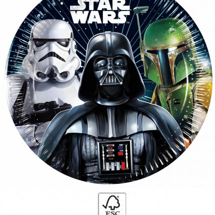 Star Wars Galaxy papírtányér 8 db-os 20 cm FSC