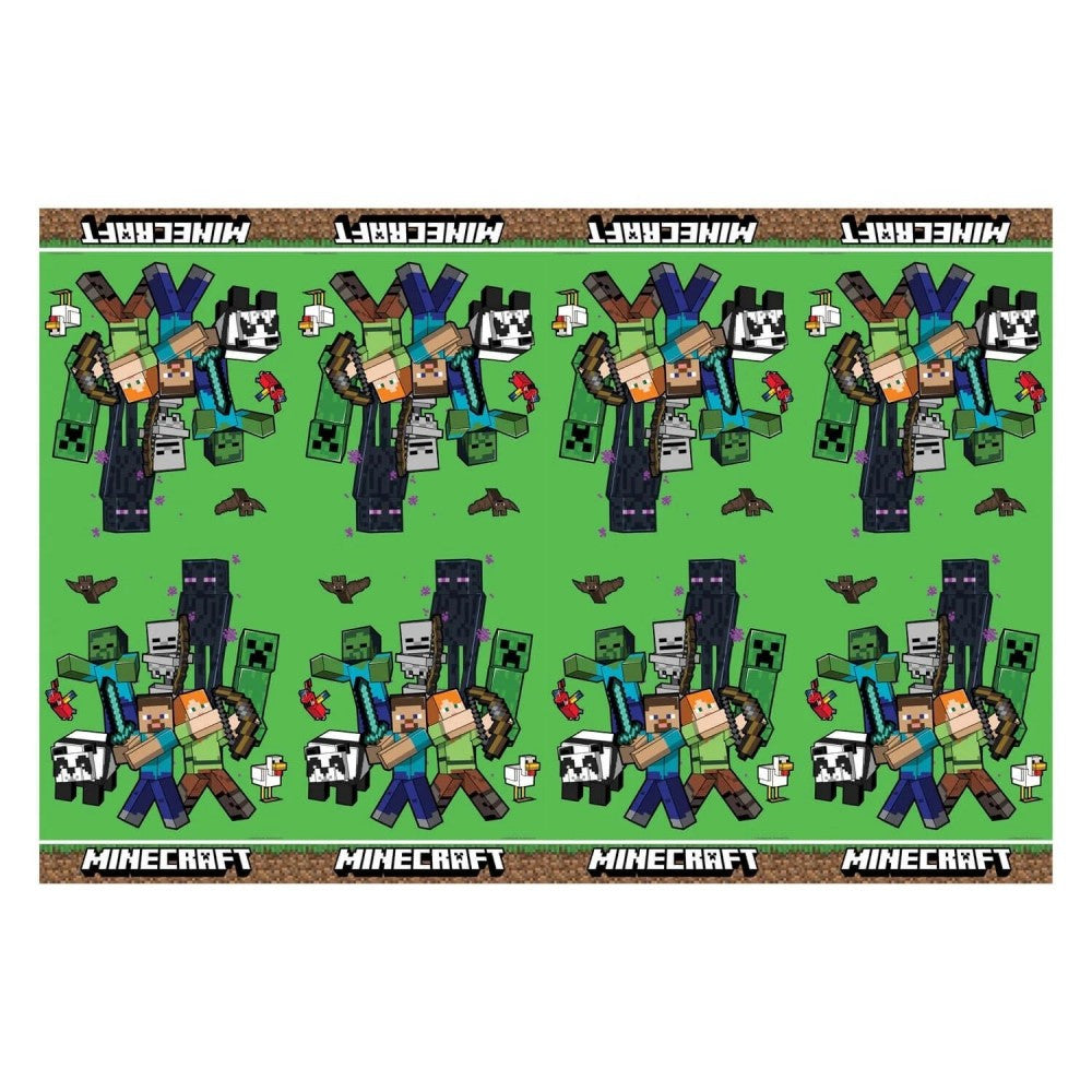 Minecraft Green műanyag asztalterítő 120x180 cm