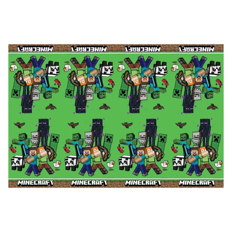 Minecraft Green műanyag asztalterítő 120x180 cm