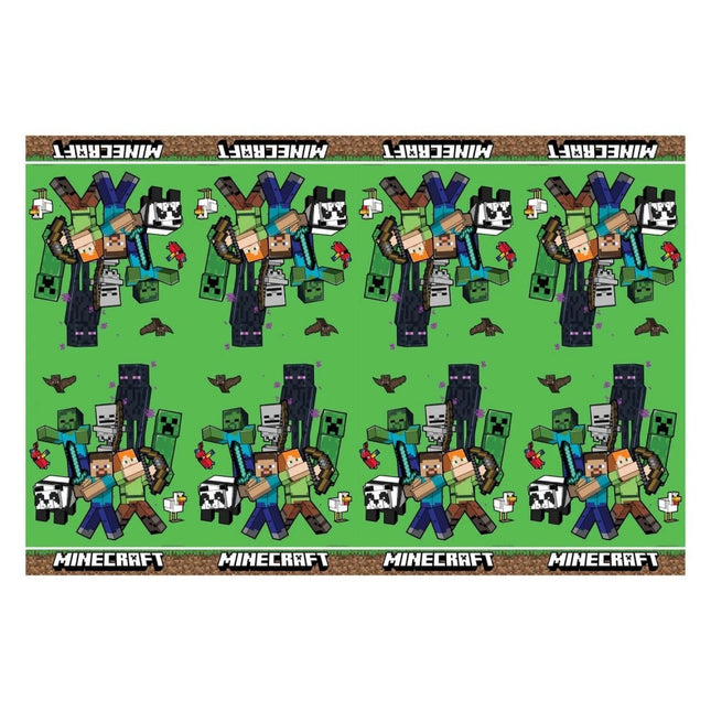 Minecraft Green műanyag asztalterítő 120x180 cm