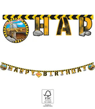 Építkezés Grabber Happy Birthday felirat FSC 2 m