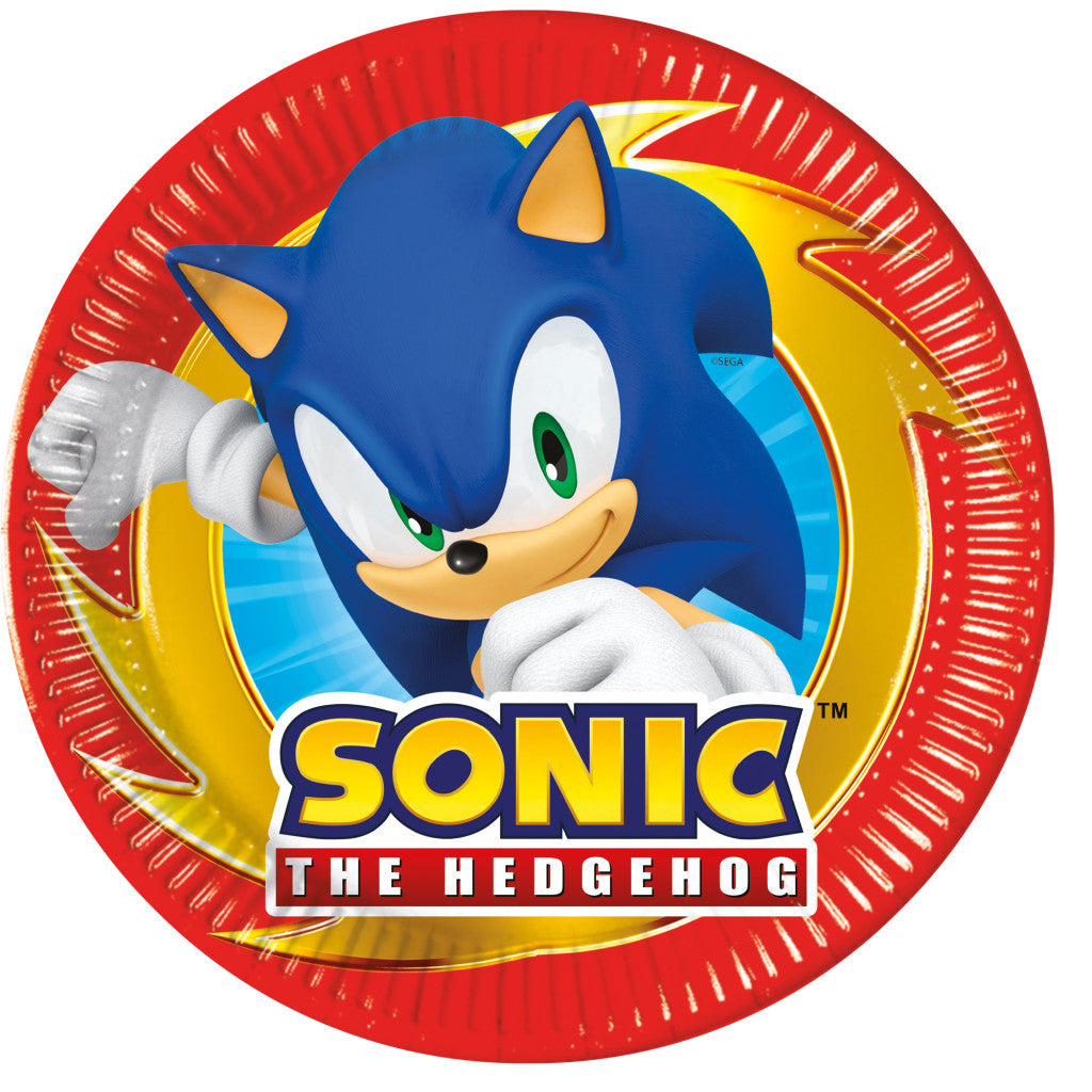 Sonic a sündisznó Sega papírtányér 8 db-os 20 cm FSC