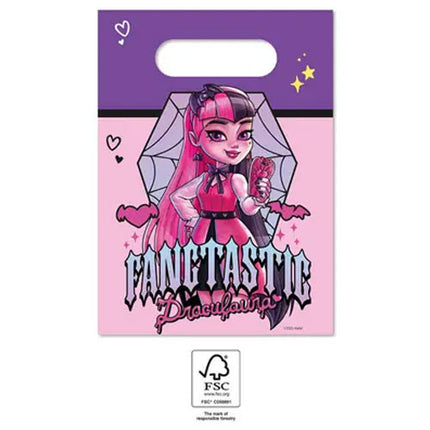 Monster High Friends papír ajándéktasak, ajándékzacskó 4 db-os