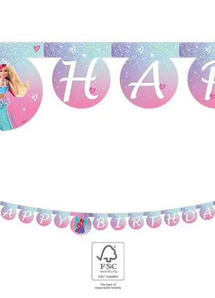 Barbie Fantasy Happy Birthday felirat FSC 2 m