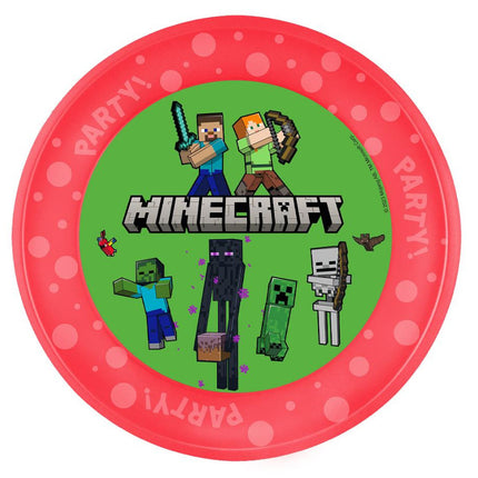Minecraft Party micro prémium műanyag lapostányér 21 cm