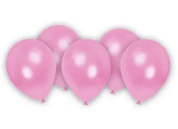 Rózsaszín Metallic Pastel Pink léggömb, lufi 8 db-os