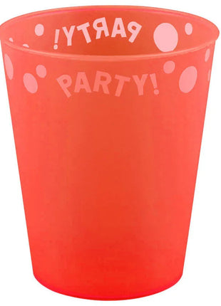 Orange Fluorescent, Narancssárga micro prémium műanyag pohár 250 ml