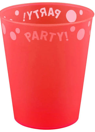 Red, Piros micro prémium műanyag pohár 250 ml