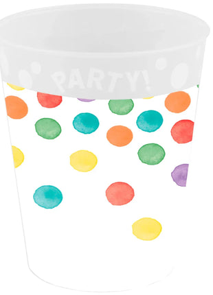 Multiwatercolor Party micro prémium műanyag pohár 250 ml
