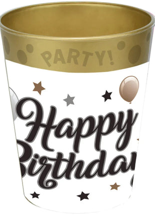 Happy Birthday Milestone micro prémium műanyag pohár 250 ml