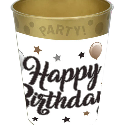 Happy Birthday Milestone micro prémium műanyag pohár 250 ml